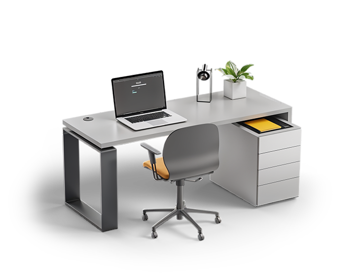 mesa com computador